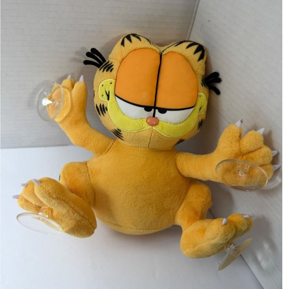 Garfield Plush Suction Cup Window Clinger Orange Cat Toy